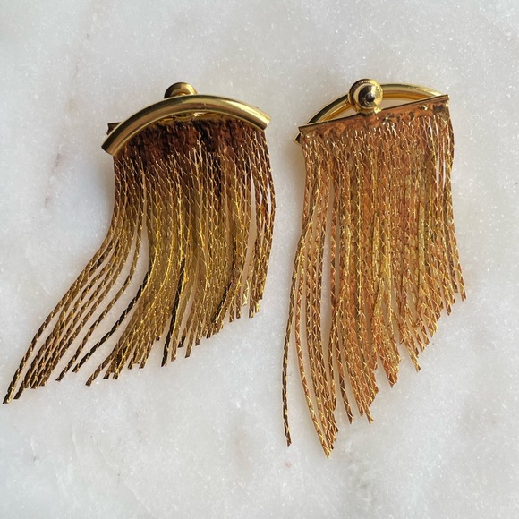 Asymmetrical Fringe Earrings - Picture 7 of 10
